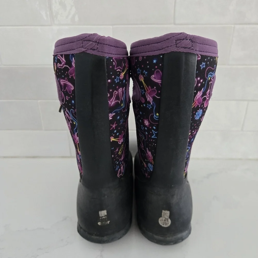 Bogs York Neon Unicorn Classic High Grasp Handles Waterproof Insulated Snow Boot